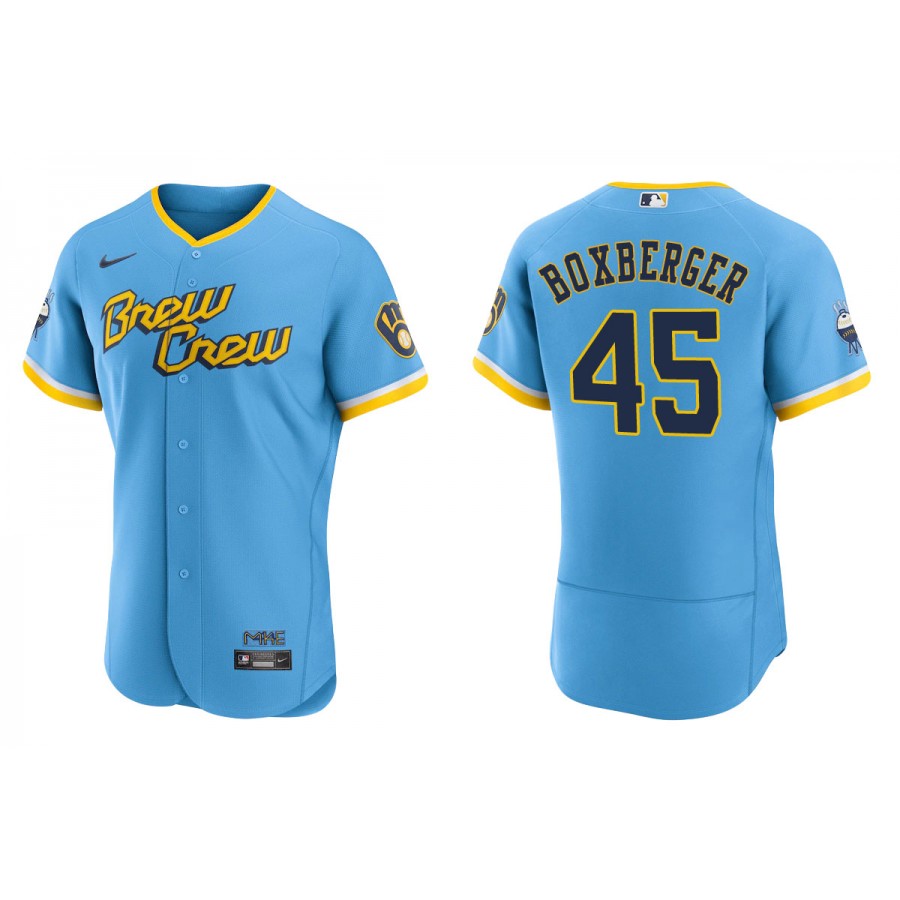 Brad Boxberger Brewers Powder Blue 2022 City Connect Authentic Jersey