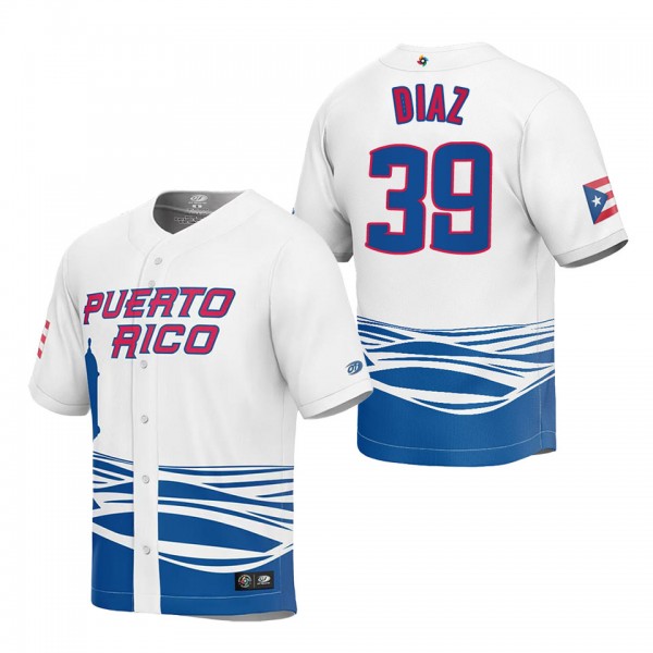 Edwin Diaz Puerto Rico Baseball White 2023 World Baseball Classic