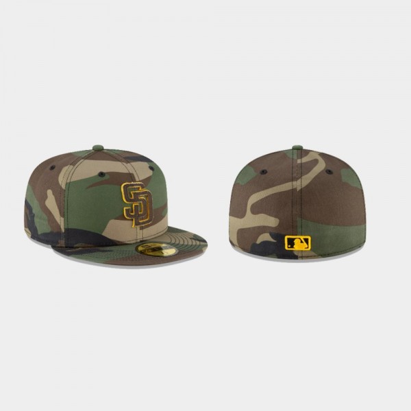 San Diego Padres Camo Green Forest Pop 59FIFTY Fit...