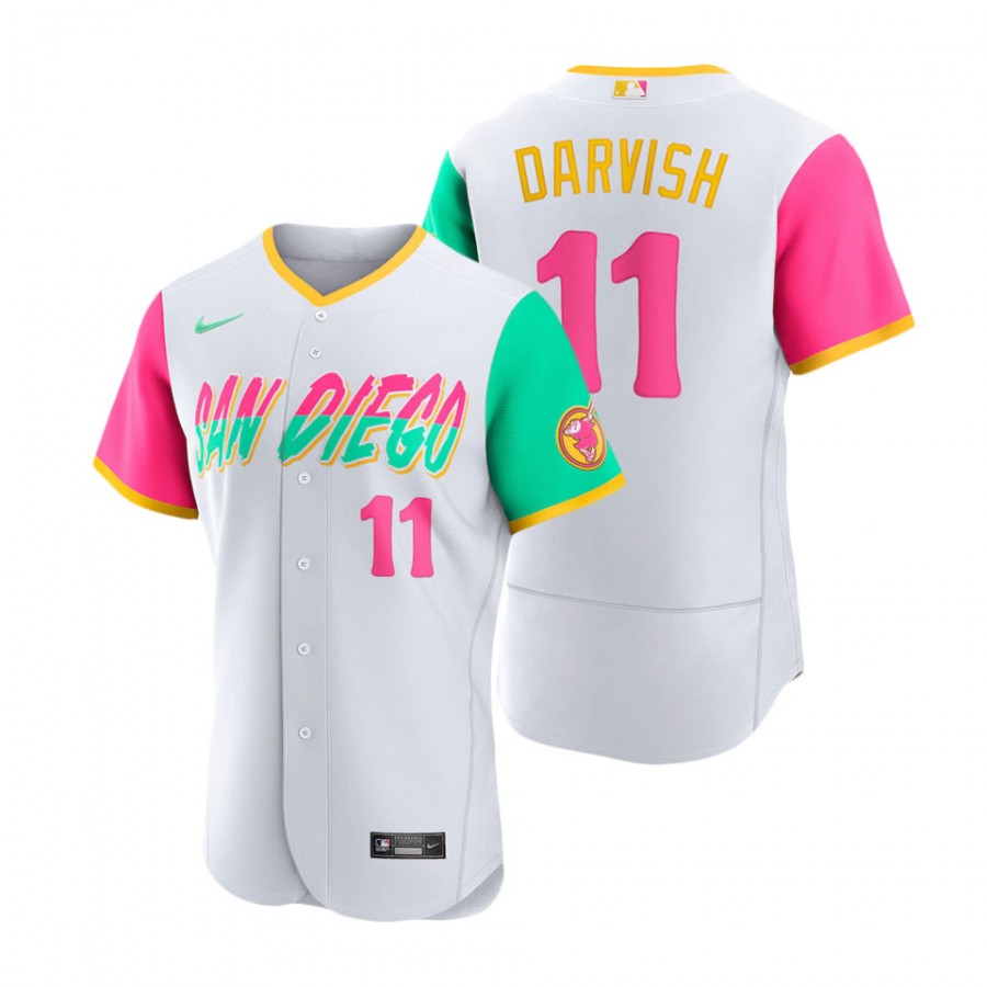 Padres Yu Darvish White City Connect Authentic Jersey