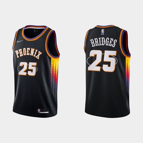 Phoenix Suns #25 Mikal Bridges 2021-22 NBA 75TH Mixtape Edition Black ...