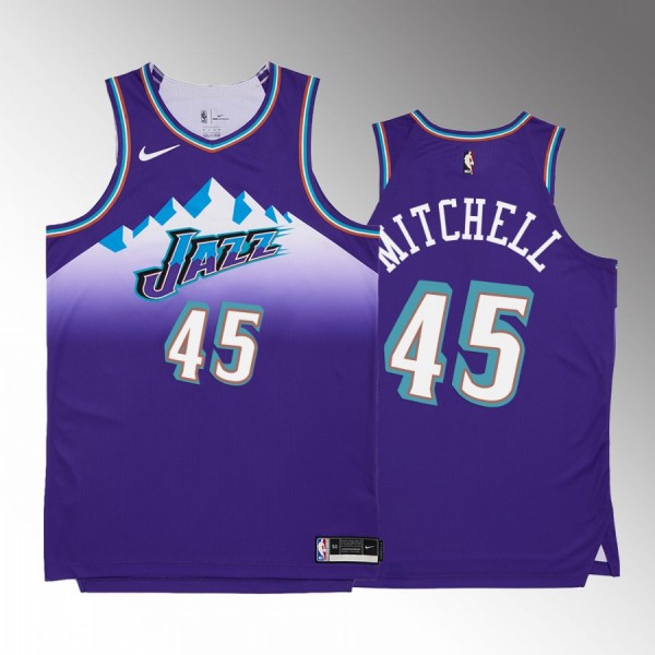 Donovan Mitchell 2022-23 Utah Jazz Purple #45 Hard...