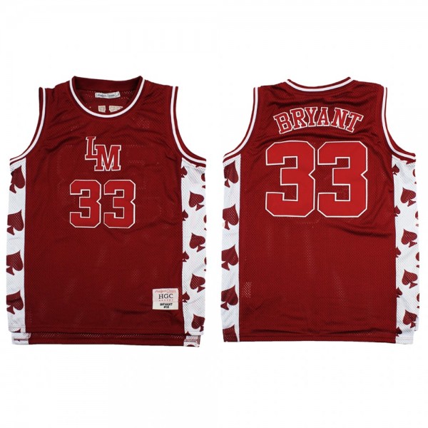 Los Angeles Lakers Kobe Bryant Red Aces Alternate Lower Merion High School Basketball Jersey